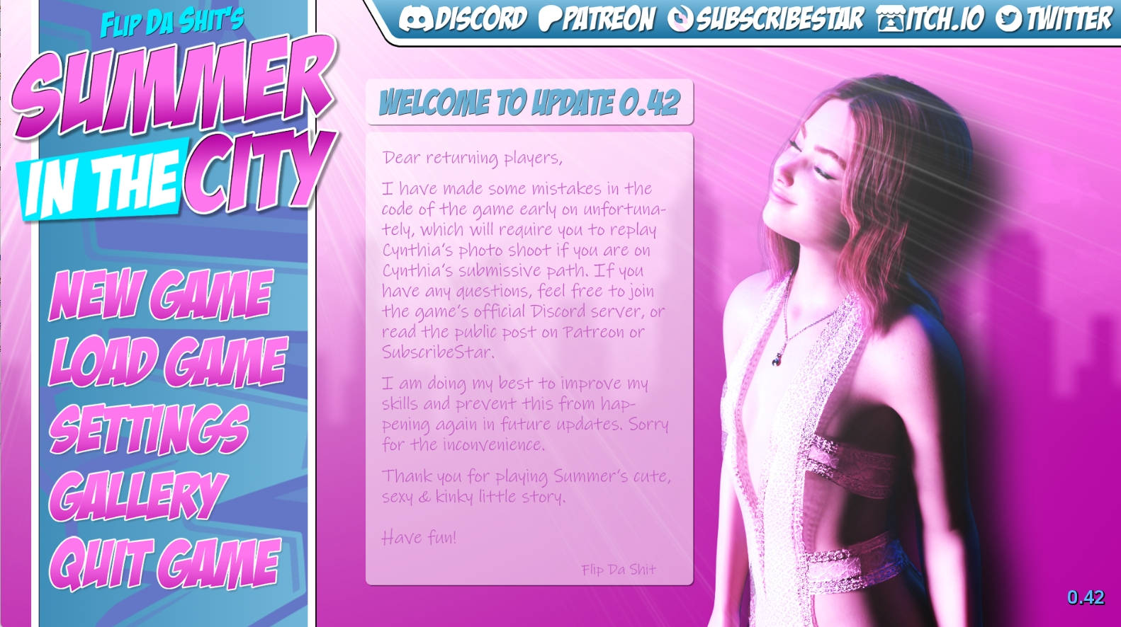 【PC/欧美SLG】城市的夏天v0.42汉化版【1.94G/更新/汉化/动态】-萌玩ACG