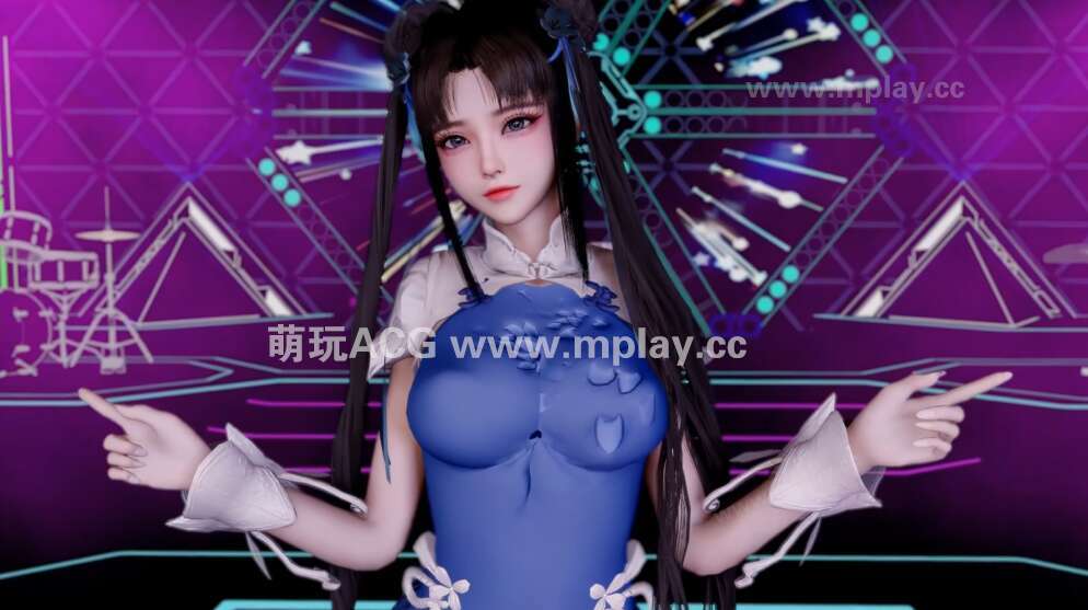 【3D同人视频/全动态/VAM】 赵灵儿 清纯双马尾少女 白丝连裤袜极致诱惑【1V+1.4G】-萌玩ACG