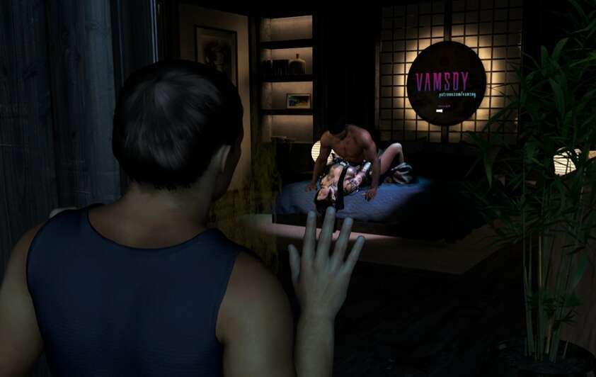 【3D同人视频/全动态/VAM】偷窥 懦弱丈夫只能在一旁看着巨乳黑丝妻子被侵犯中出【1V+1.4G】-萌玩ACG