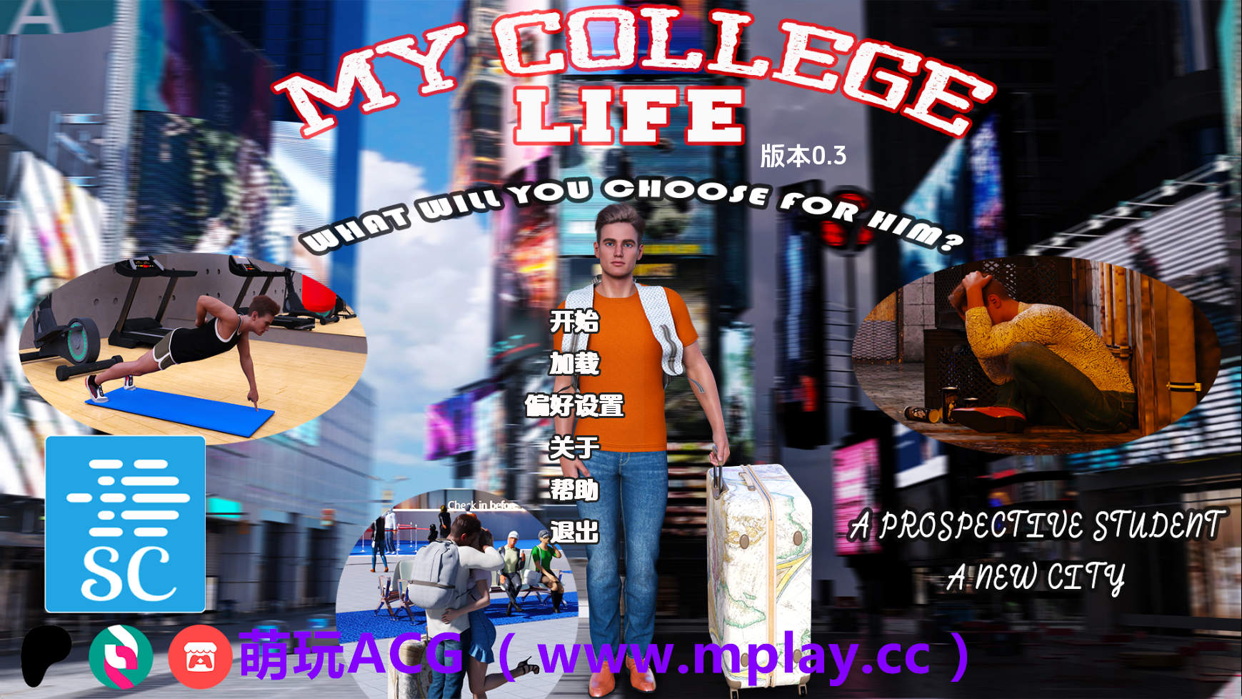 【PC+安卓+IOS/欧美SLG】我的大学生活Ch.1v0.3 AI版【2.26G/汉化/沙盒/更新】-萌玩ACG